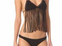 Indah Marjan Fringe Bikini Top