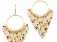 Iosselliani Crystal Encrusted Fringe Earrings