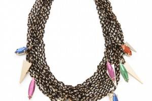 Iosselliani Multi Wires Necklace with Fused Stones