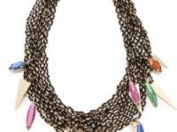 Iosselliani Multi Wires Necklace with Fused Stones