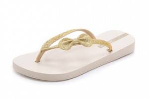 Ipanema Glitter Bow Flip Flops