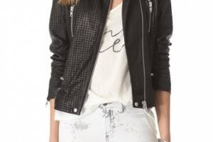 IRO Caelie Perforated Leather Jacket