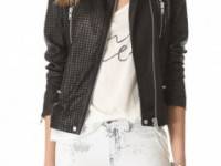 IRO Caelie Perforated Leather Jacket