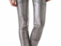 J Brand Super Skinny Coated Metallic Jeans