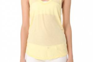 James Perse Clear Jersey Racer Back Tank