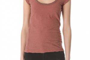 James Perse Stripe Ringer Tee