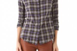 James Perse Tomboy Plaid Shirt