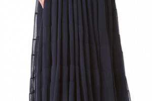 Jean Paul Gaultier Long Navy Skirt