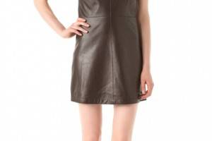 Jenni Kayne Cut Edge Leather Dress