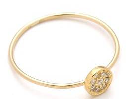 Jennifer Meyer Jewelry 18k Gold Circle Diamond Ring