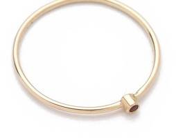 Jennifer Meyer Jewelry 18k Gold Thin Ruby Ring