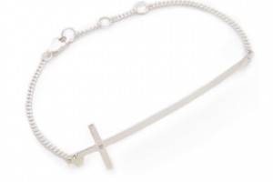 Jennifer Zeuner Jewelry Long Cross Bracelet