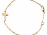 Jennifer Zeuner Jewelry Mini Integrated Cross Bracelet