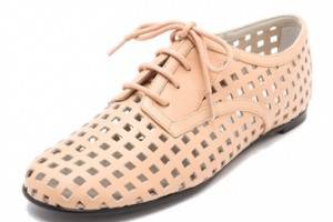 Jil Sander Navy Perforated Oxfords