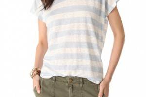 Joie Maddie Striped Linen Tee