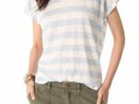 Joie Maddie Striped Linen Tee