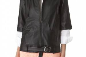 Jonathan Simkhai Leather Baja Jacket