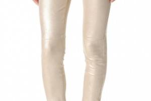 Joseph Metallic Stretch Leather Pants