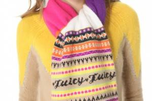 Juicy Couture Angora Fair Isle Scarf