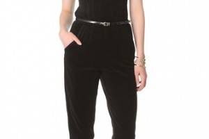 Juicy Couture Bustier Velour Strapless Jumpsuit