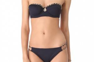 Juicy Couture Gold Link Bandeau Bikini Top