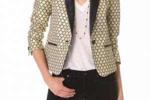 Juicy Couture Palladium Brocade Blazer