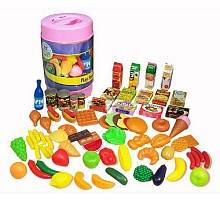 Just Like Home - 85 Piece Play Food Set - Pink