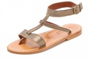 K. Jacques Corvette Metallic Sandals