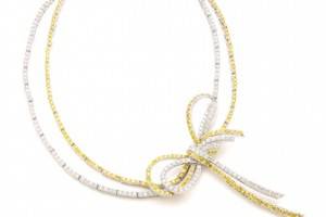 Kenneth Jay Lane Double Strand Bow Necklace