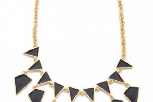 Kenneth Jay Lane Enamel Geo Drops Necklace