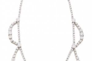 Kenneth Jay Lane Gradual Drape Round CZ Necklace