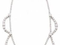 Kenneth Jay Lane Gradual Drape Round CZ Necklace