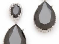 Kenneth Jay Lane Oval Double Drop Earrings