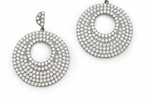 Kenneth Jay Lane Pave Disc Earrings