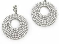 Kenneth Jay Lane Pave Disc Earrings