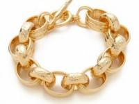 Kenneth Jay Lane Textured Link Toggle Bracelet