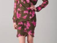 Kevork Kiledjian Print Wrap Dress