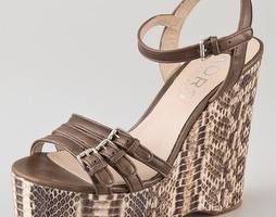 KORS Michael Kors Jacinda Snake Wedge Sandals