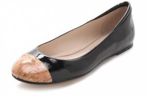 KORS Michael Kors Odessa Cap Toe Cork Ballet Flats