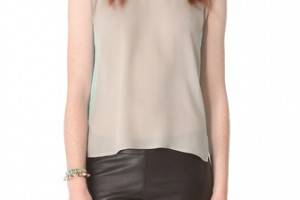 L'AGENCE Colorblock Sleeveless Blouse