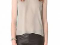 L&#039;AGENCE Colorblock Sleeveless Blouse