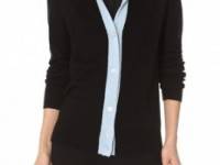 L&#039;AGENCE Long Sleeve Sailor Cardigan