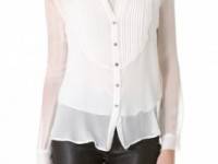 L&#039;AGENCE Pintuck Blouse with Camisole
