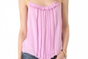 L'AGENCE Ruffled Neck Camisole