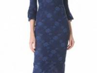 L&#039;Wren Scott Bell Sleeve Dress with Open Neck