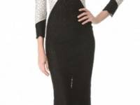 L&#039;Wren Scott Black &amp; White Diamond Dress