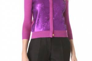 L'Wren Scott Sequin Classic Cardigan