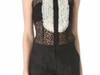 L&#039;Wren Scott Sleeveless Lace Top