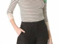 L&#039;Wren Scott Striped Boat Neck Sweater