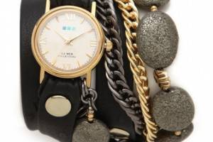 La Mer Collections Kenyan Stones Wrap Watch